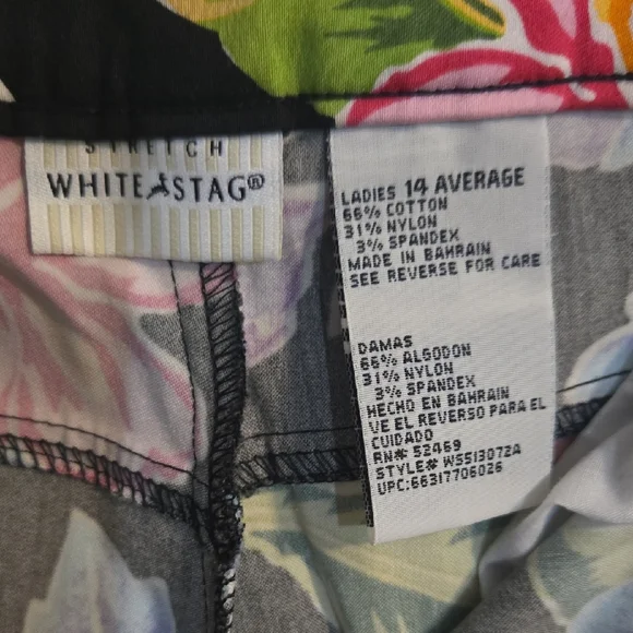White Stag Multicolor Floral Capri Pants - Picture 3 of 7